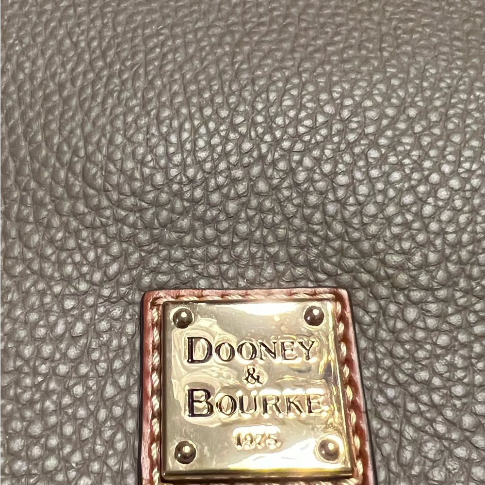 Dooney & Bourke Taupe Leather Hobo Bag - Picture 2 of 13